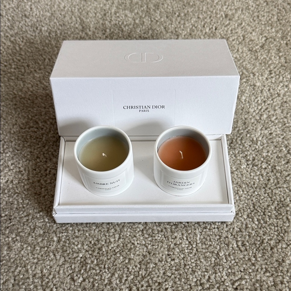 Dior Scented Candle Set - Cream and Tan